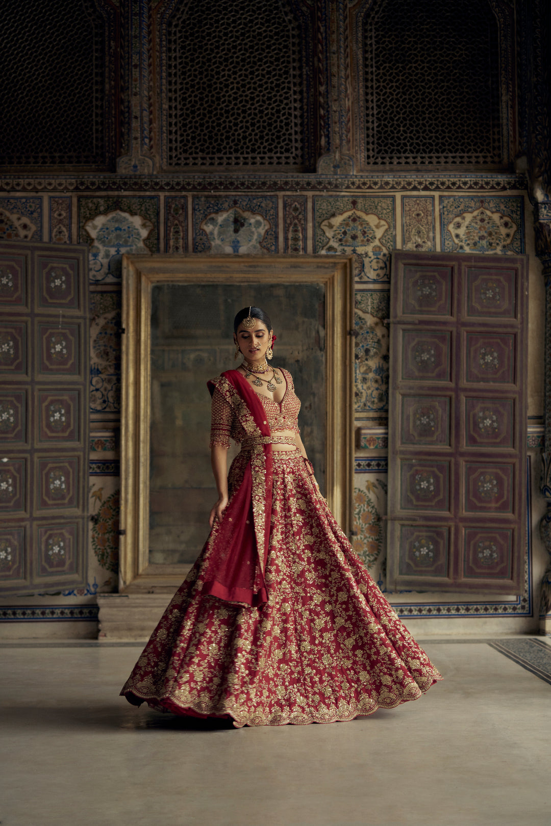 Red Aranya Lehenga