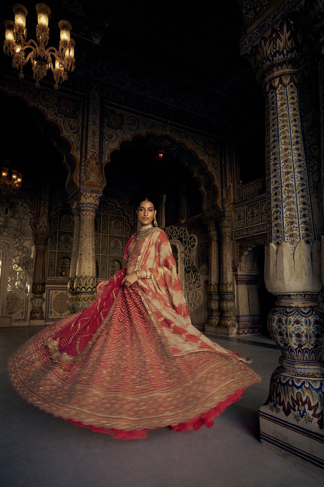 Red Ziya Lehenga