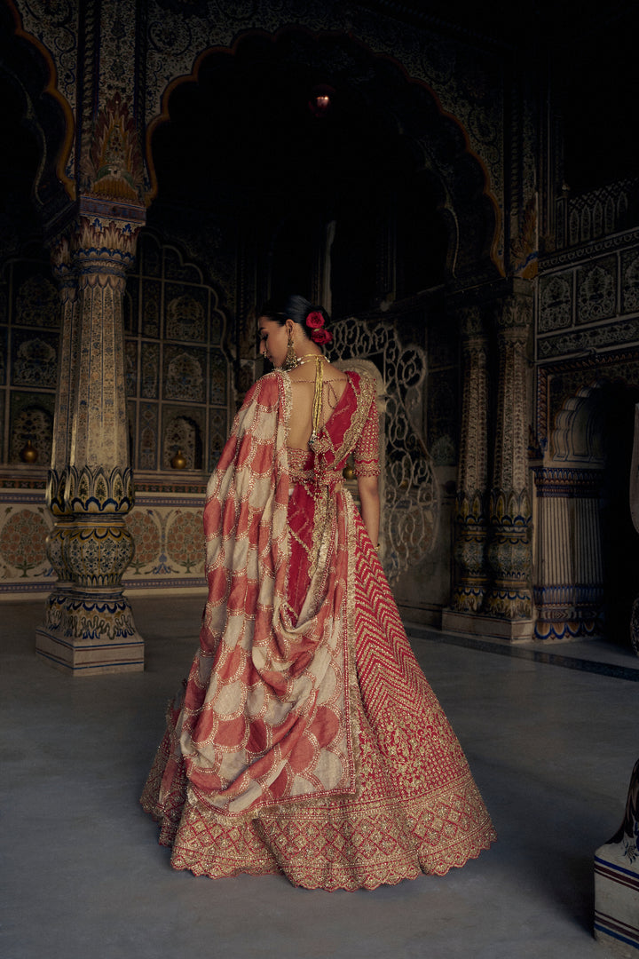 Red Ziya Lehenga