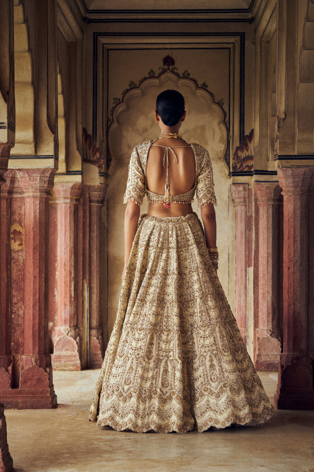 Gold Noori Lehenga