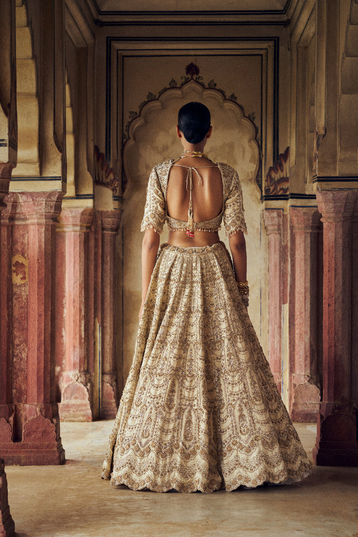 Gold Noori Lehenga