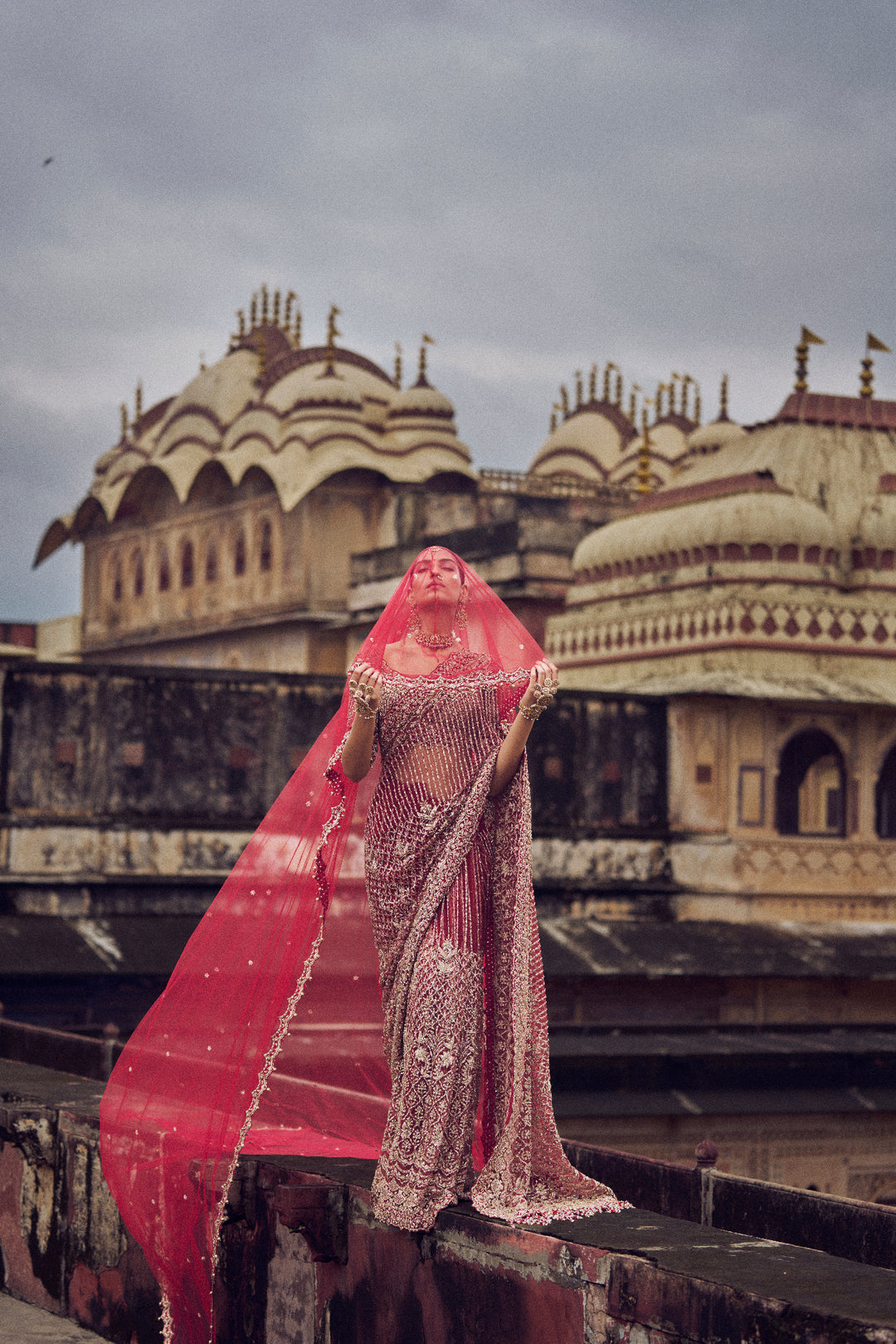 Maroon Chandni Saree