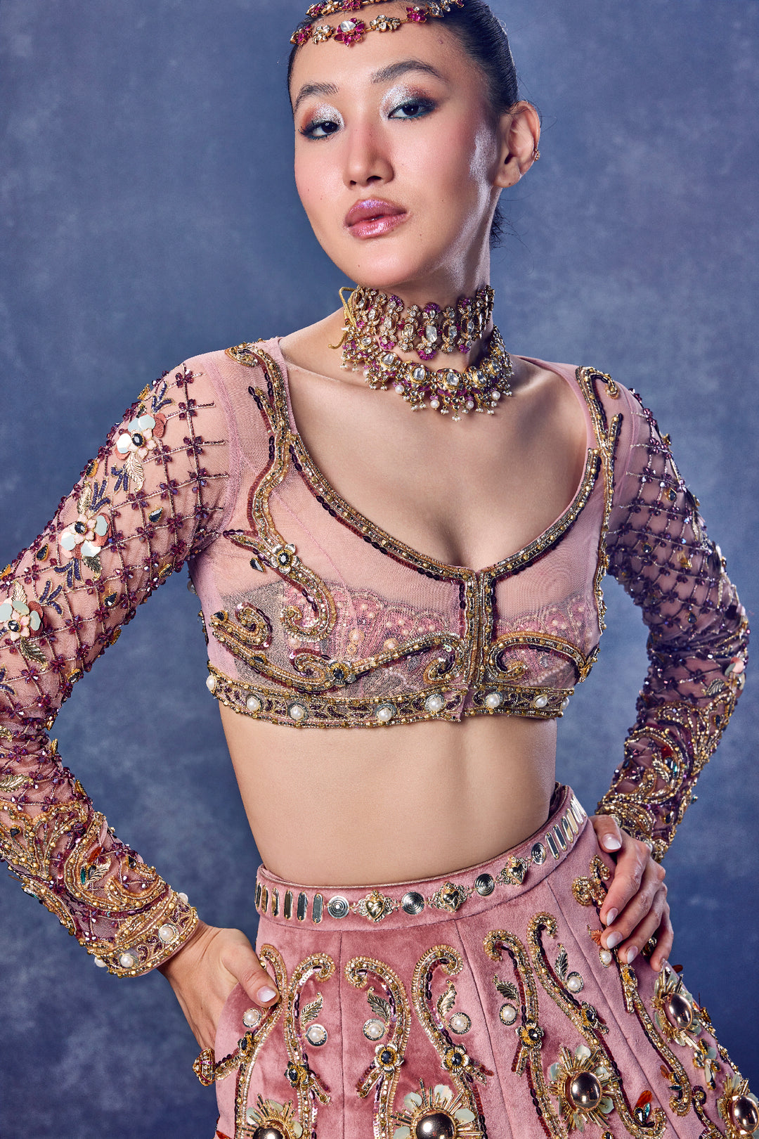 The Velvet Siren - Full Lehenga Set