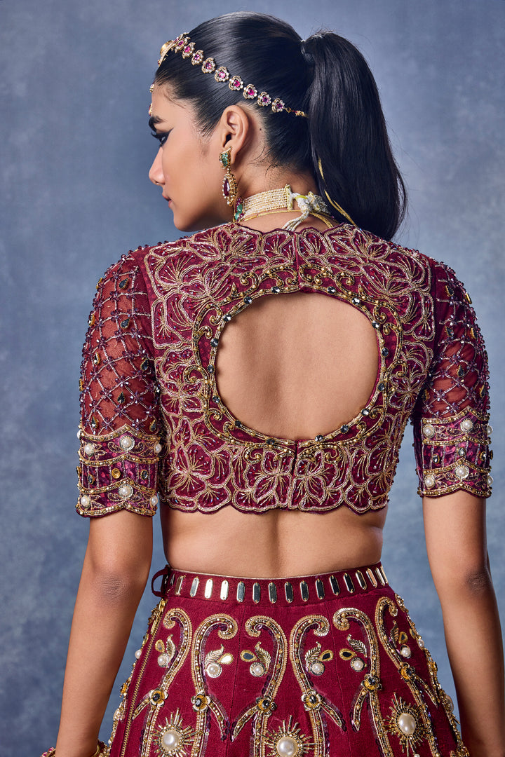 Rouge Devotion - Lehenga Set
