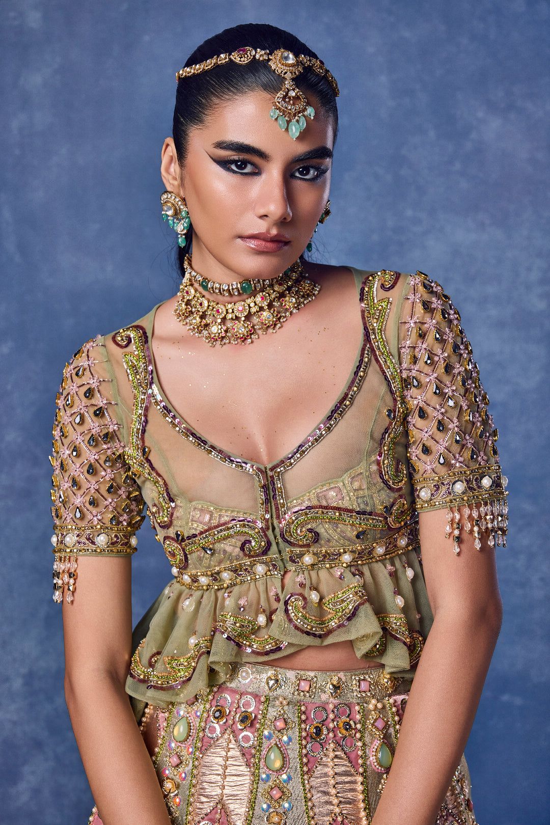 Madonna In Bloom - Full Lehenga Set