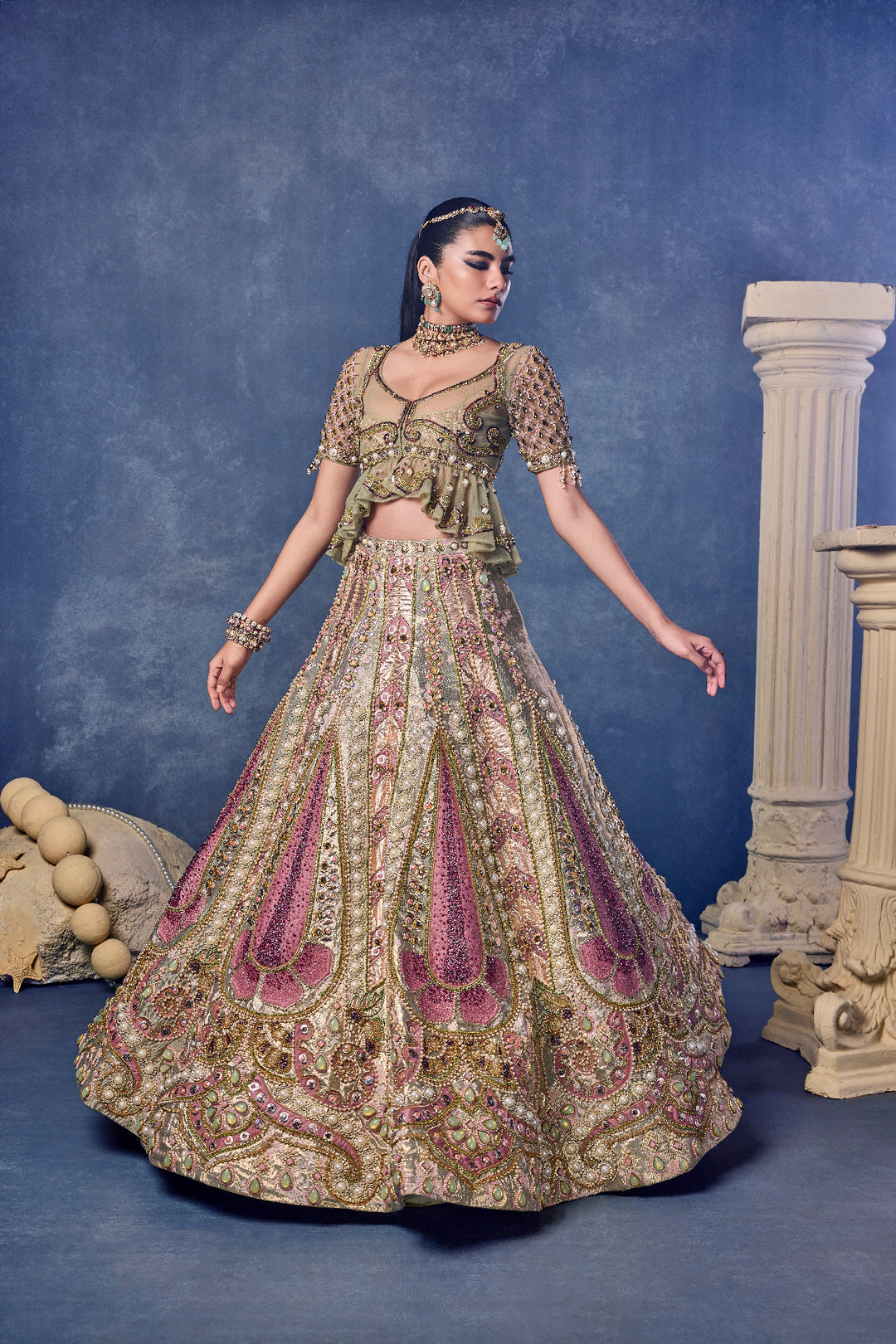 Madonna In Bloom - Full Lehenga Set