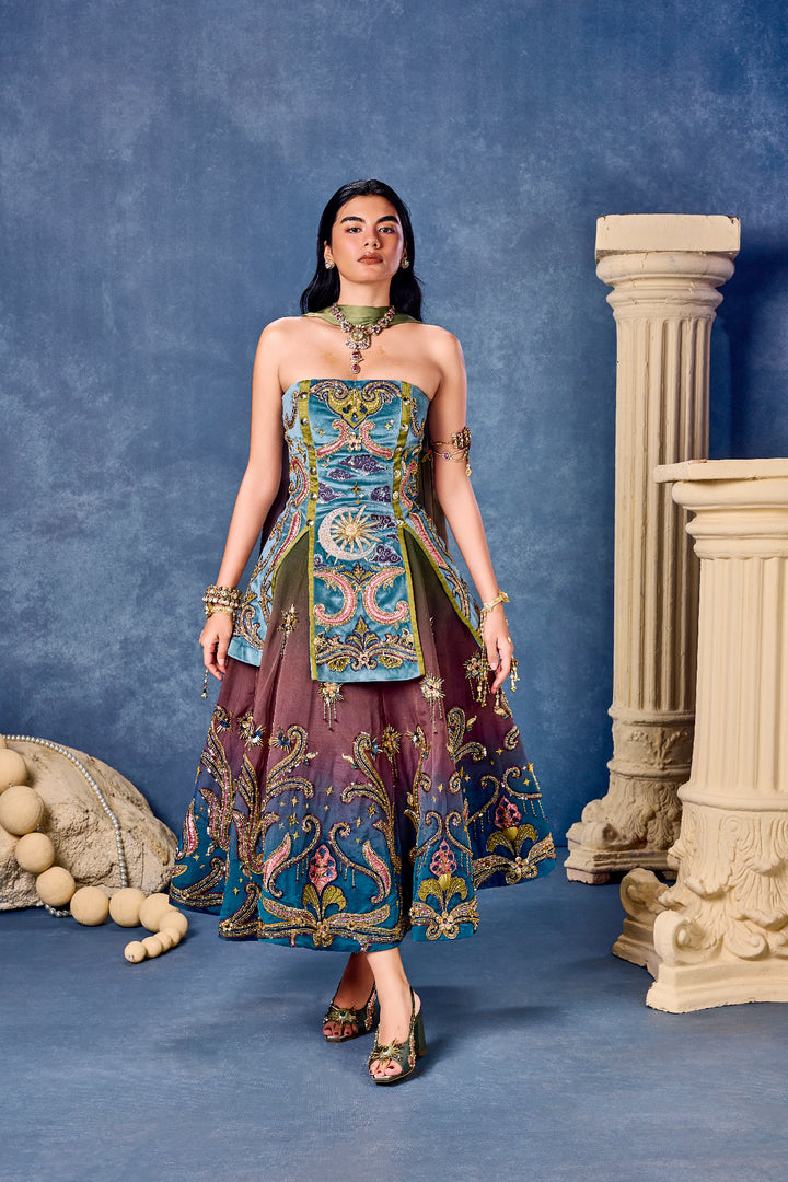 Madonna’S Garden - Half Lehenga Set
