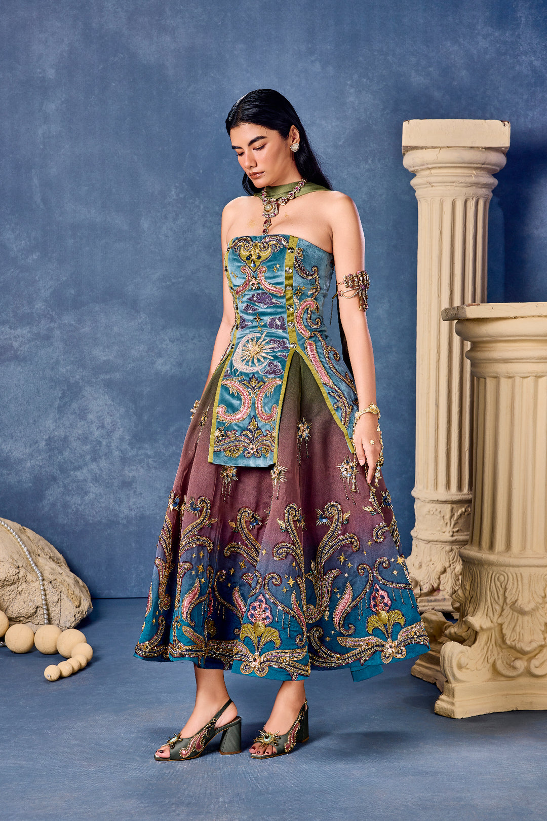 Madonna’S Garden - Half Lehenga Set