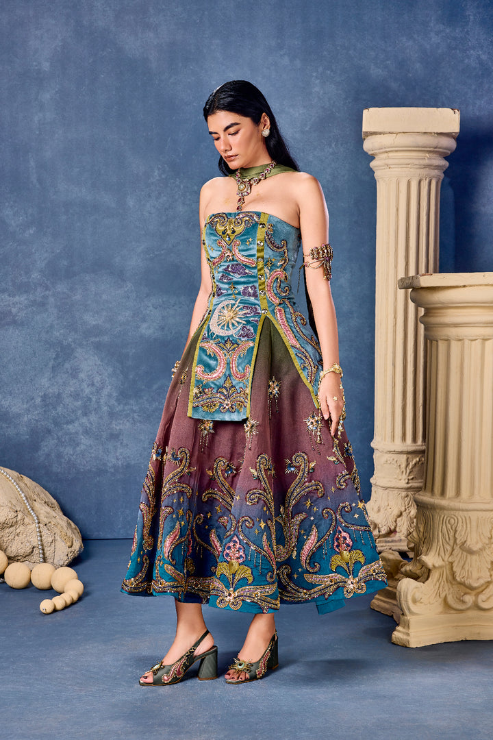 Madonna’S Garden - Half Lehenga Set