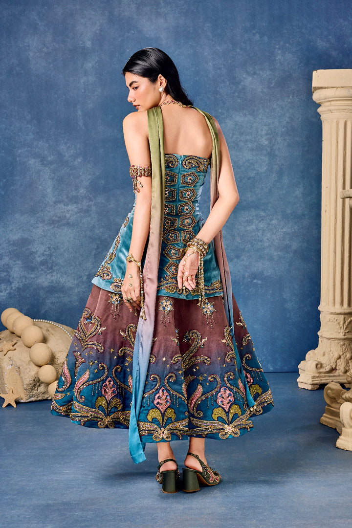 Madonna’S Garden - Half Lehenga Set