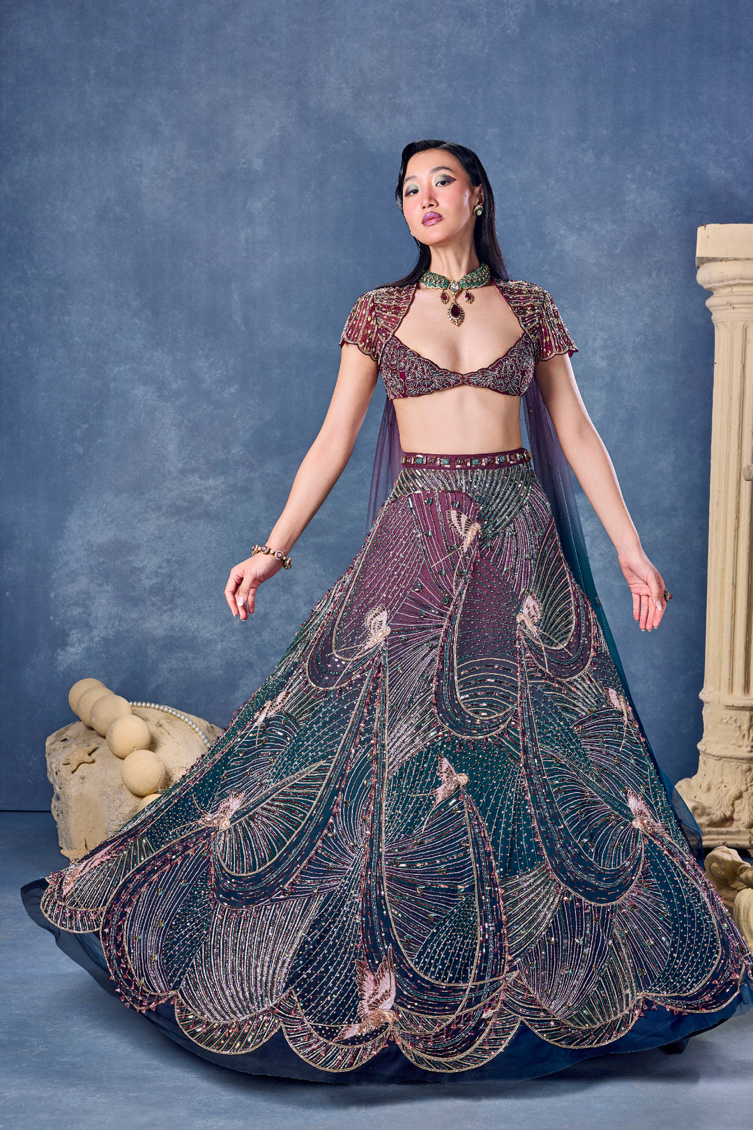 Halo After Dark - Full Lehenga Set
