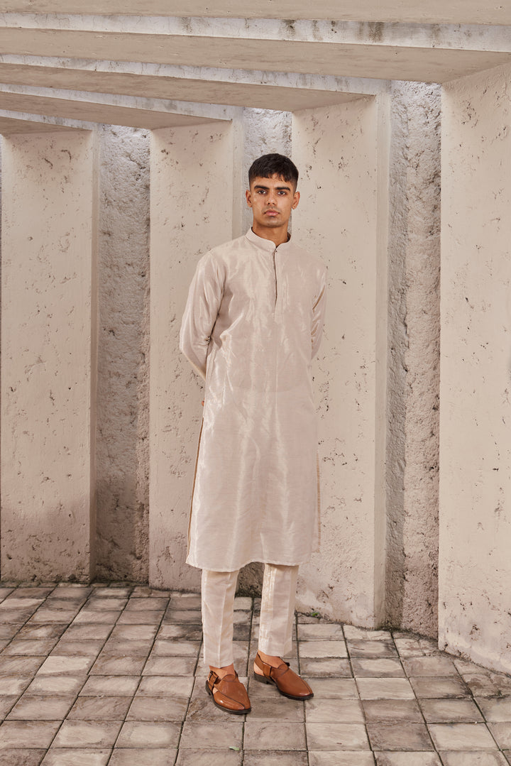 Zari Cotton Kurta Set