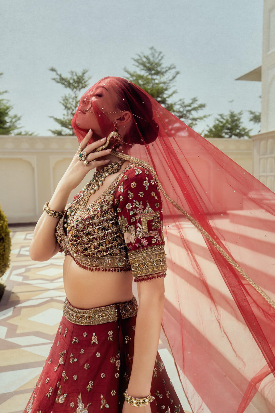 Pichwai Mahal Lehenga set