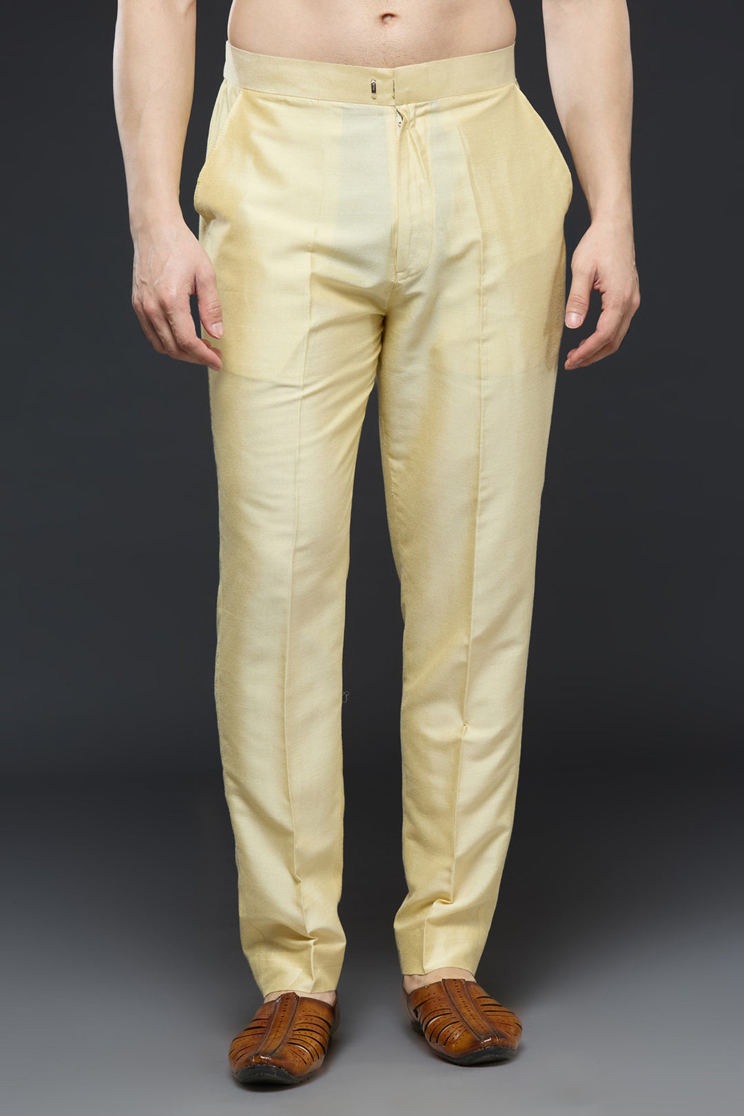 Mustard Lucknowi Sherwani Set