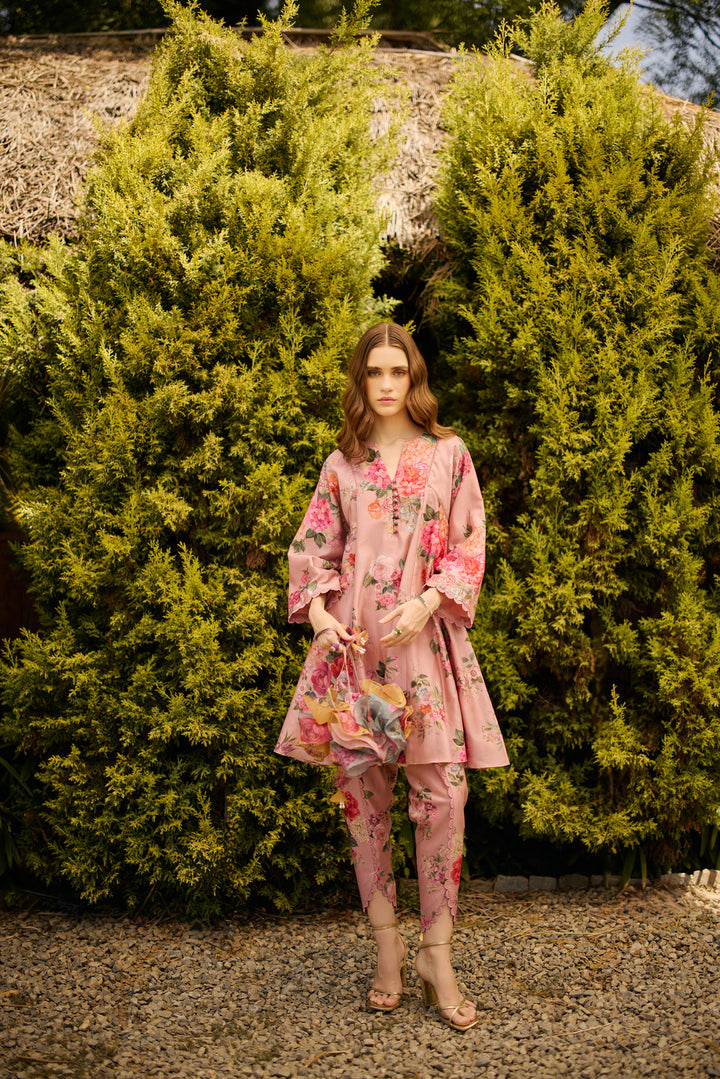 Dusky Pink Floral Print
