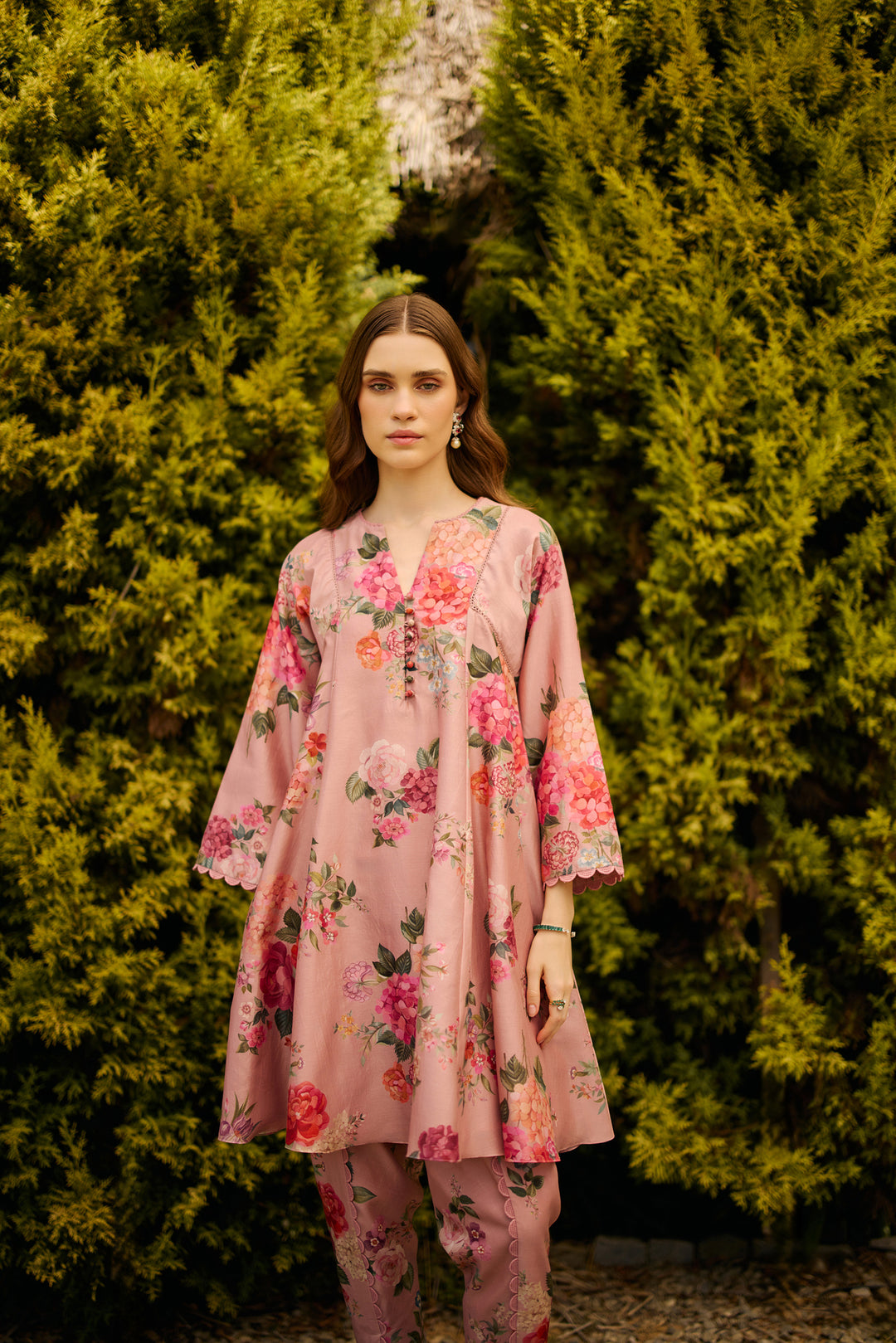 Dusky Pink Floral Print