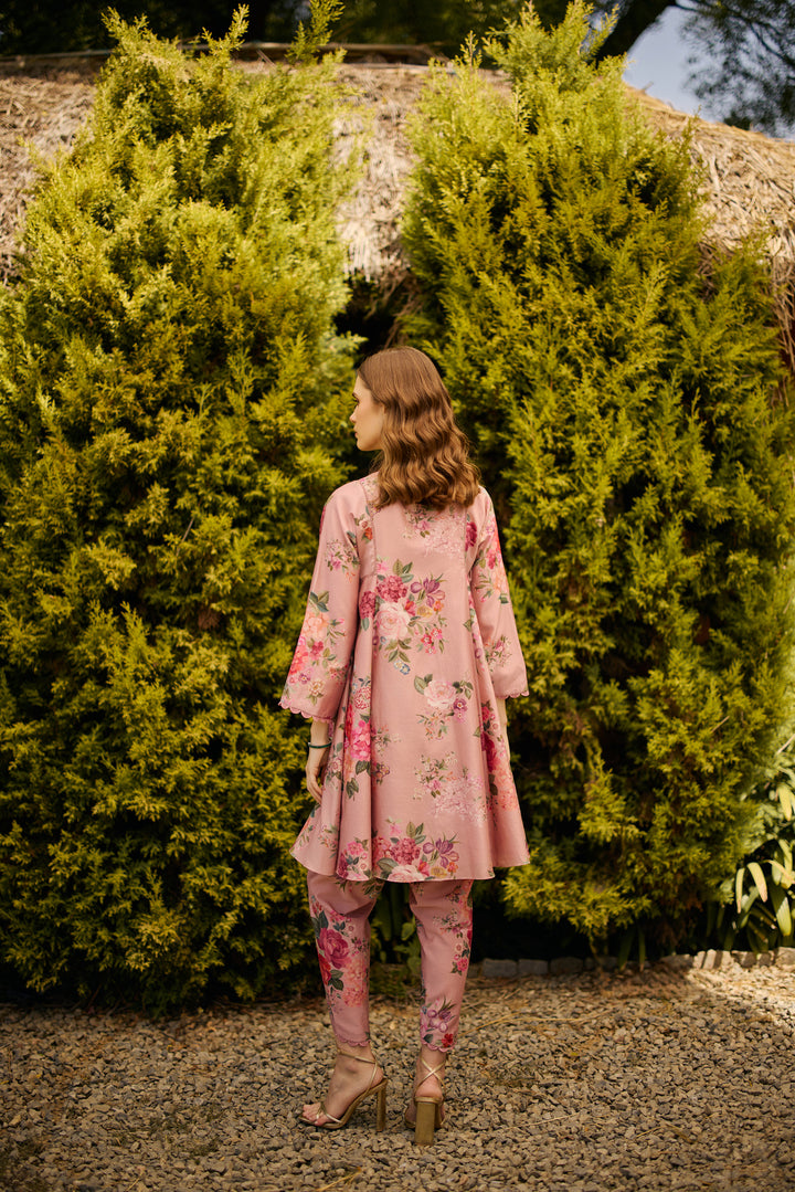 Dusky Pink Floral Print