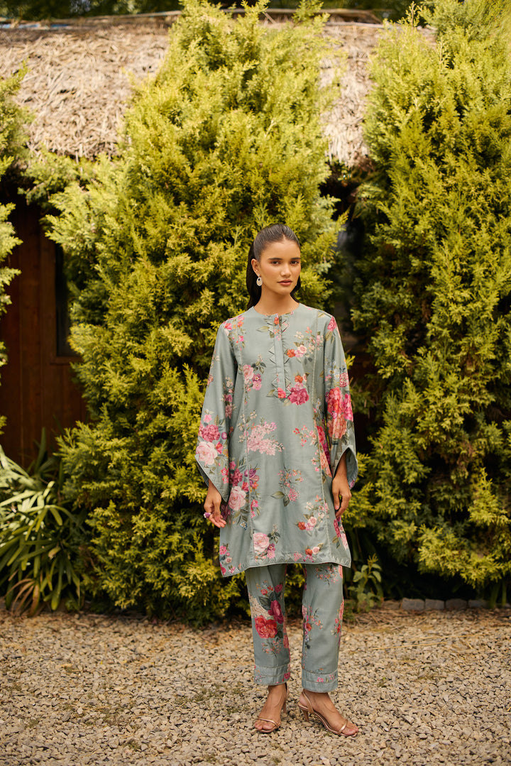 Sage Green Floral Print