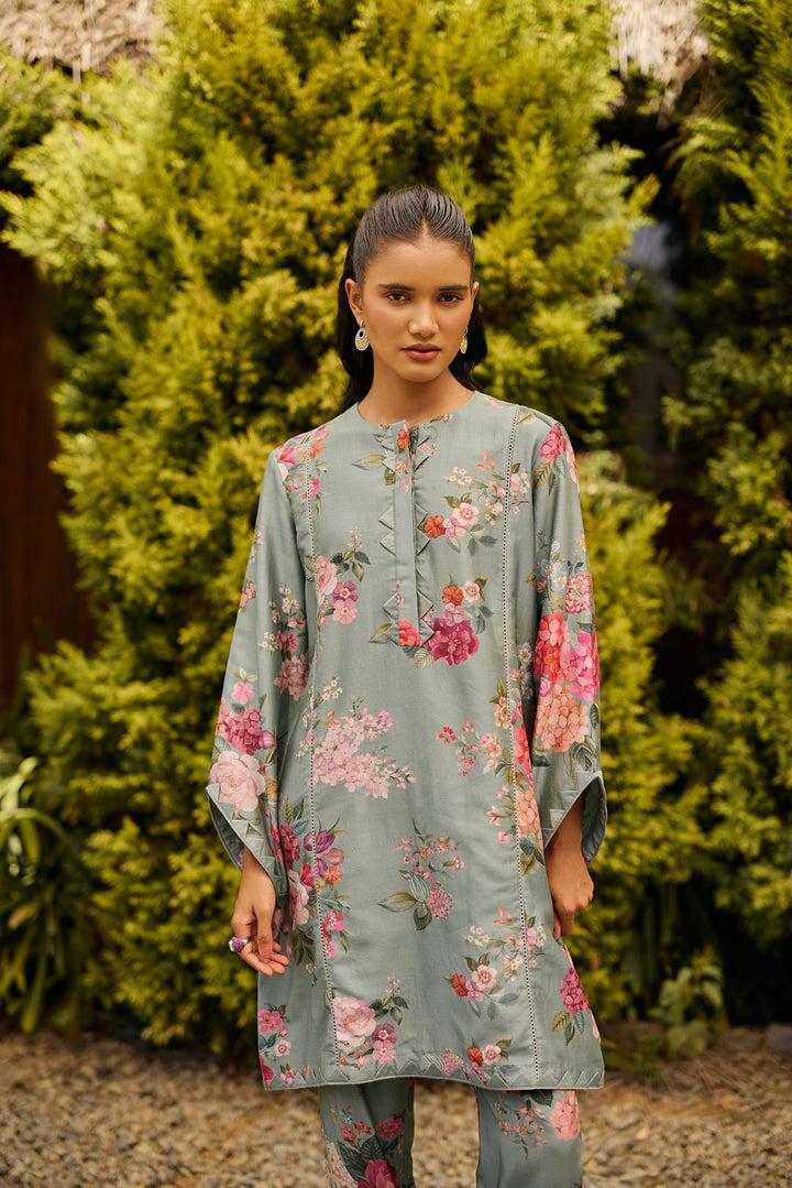 Sage Green Floral Print