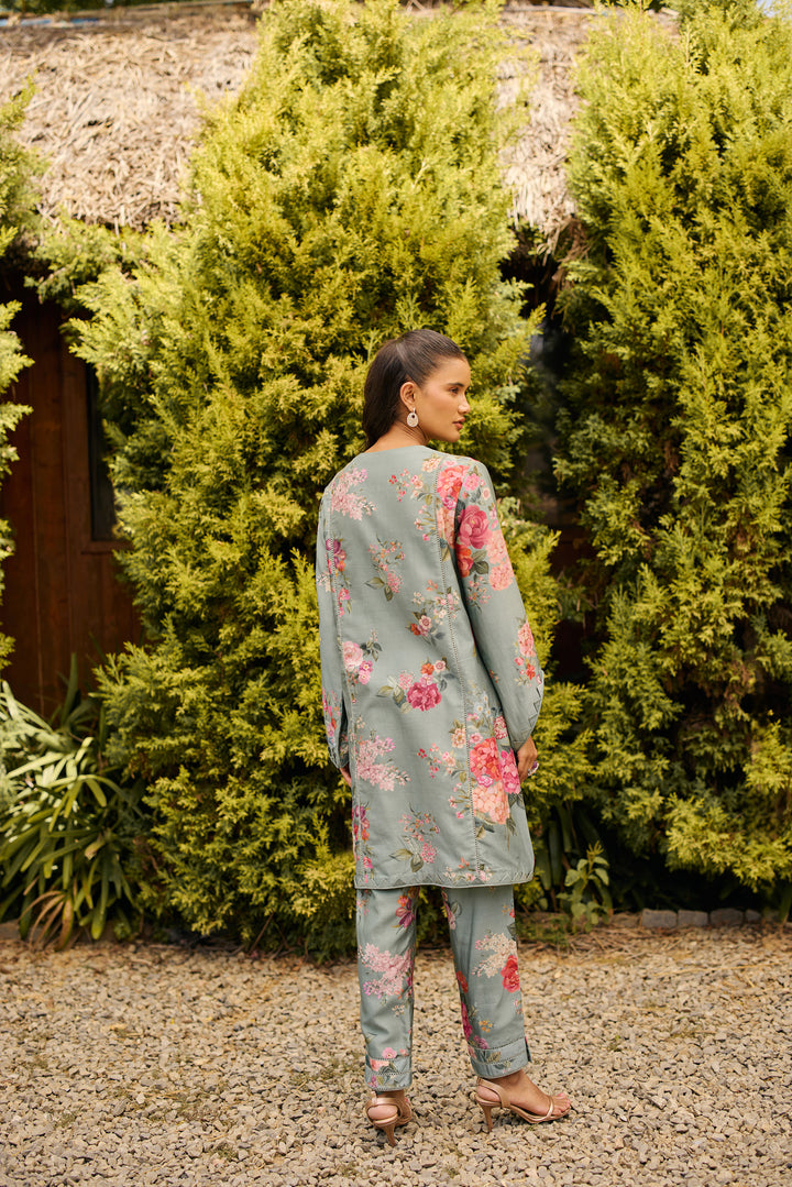 Sage Green Floral Print