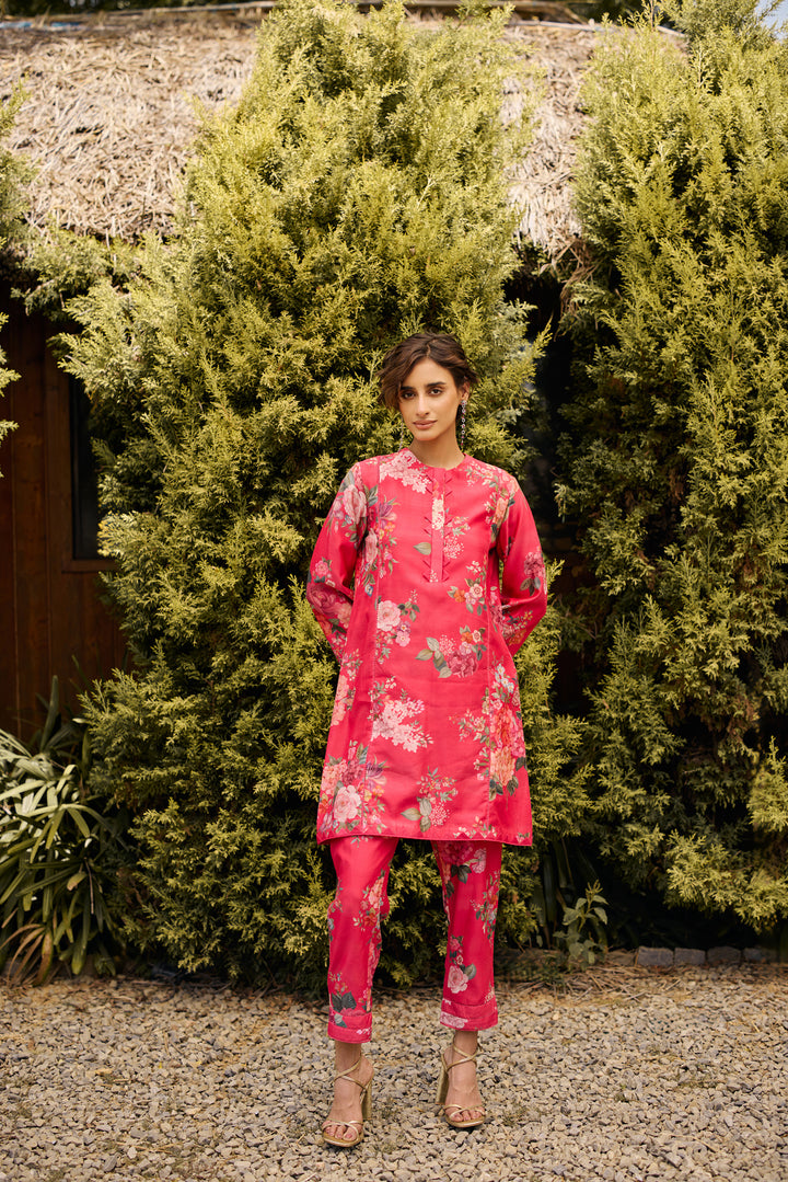Fuschia Floral Print