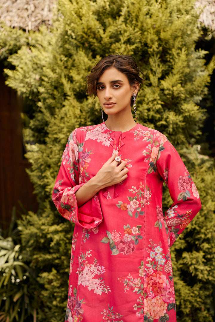 Fuschia Floral Print