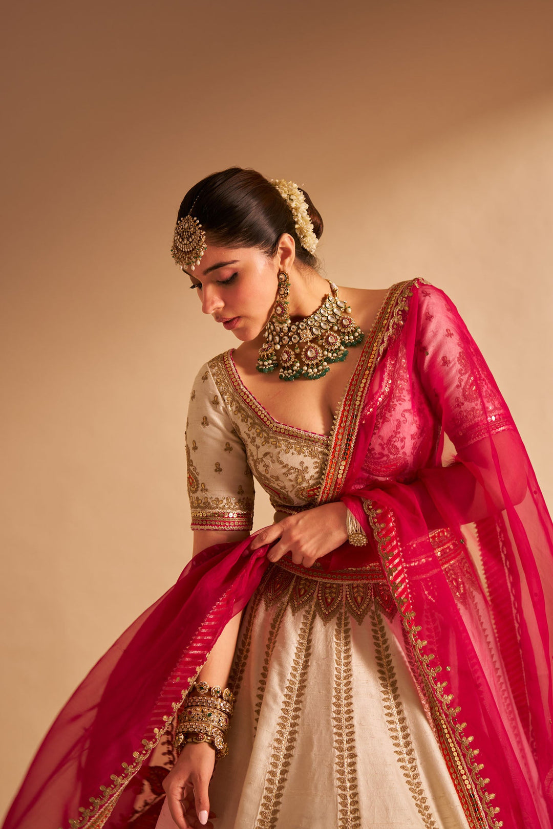 Amara - Daisy Ivory Lehenga