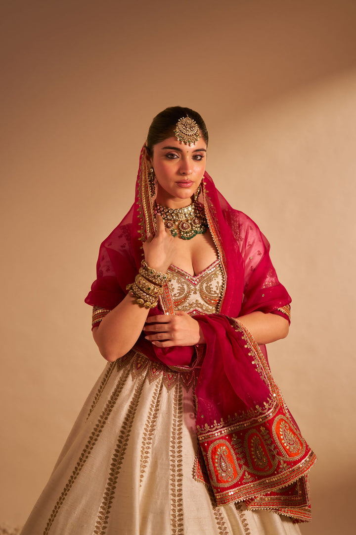 Amara - Daisy Ivory Lehenga