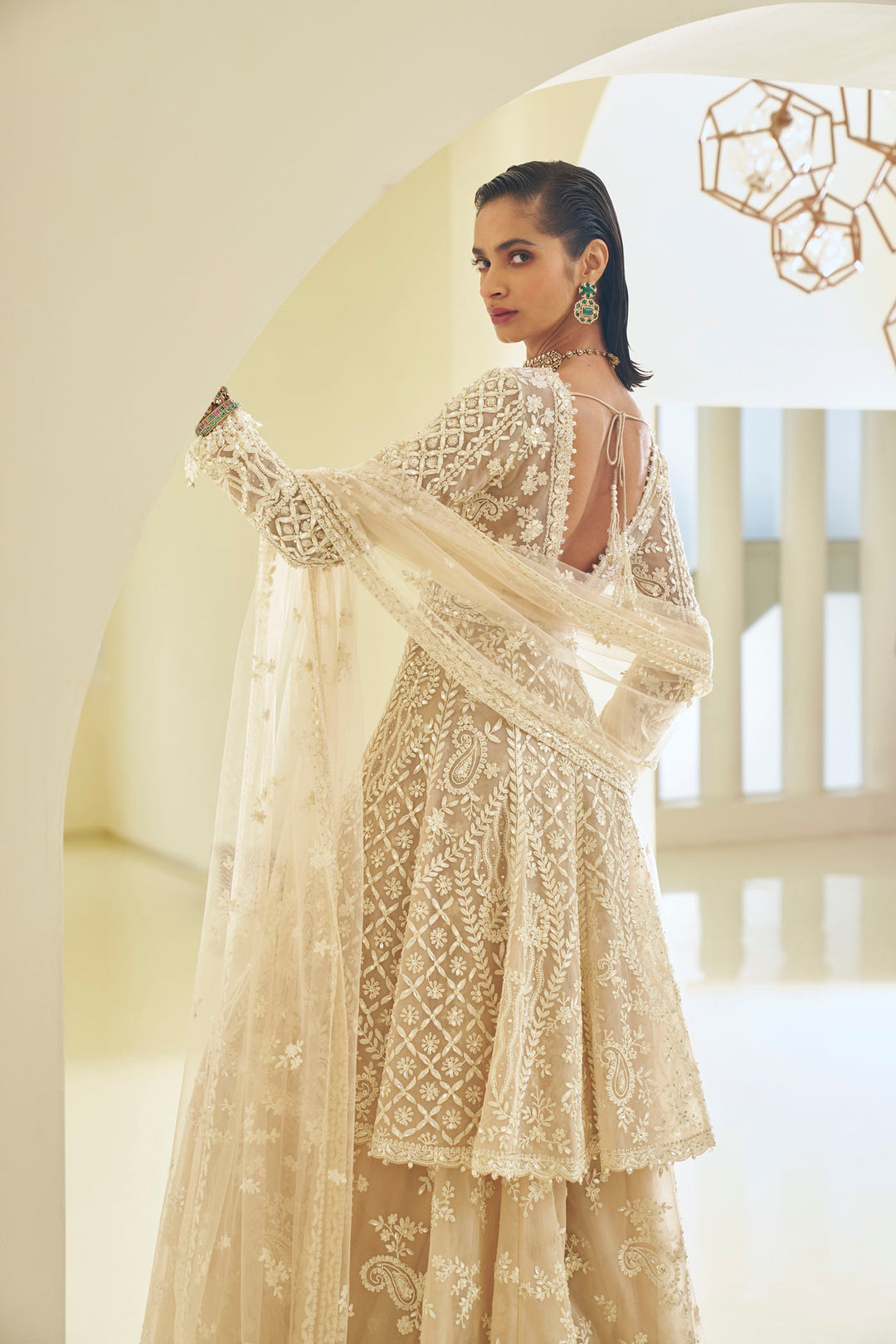 Nude Dori Sharara Set