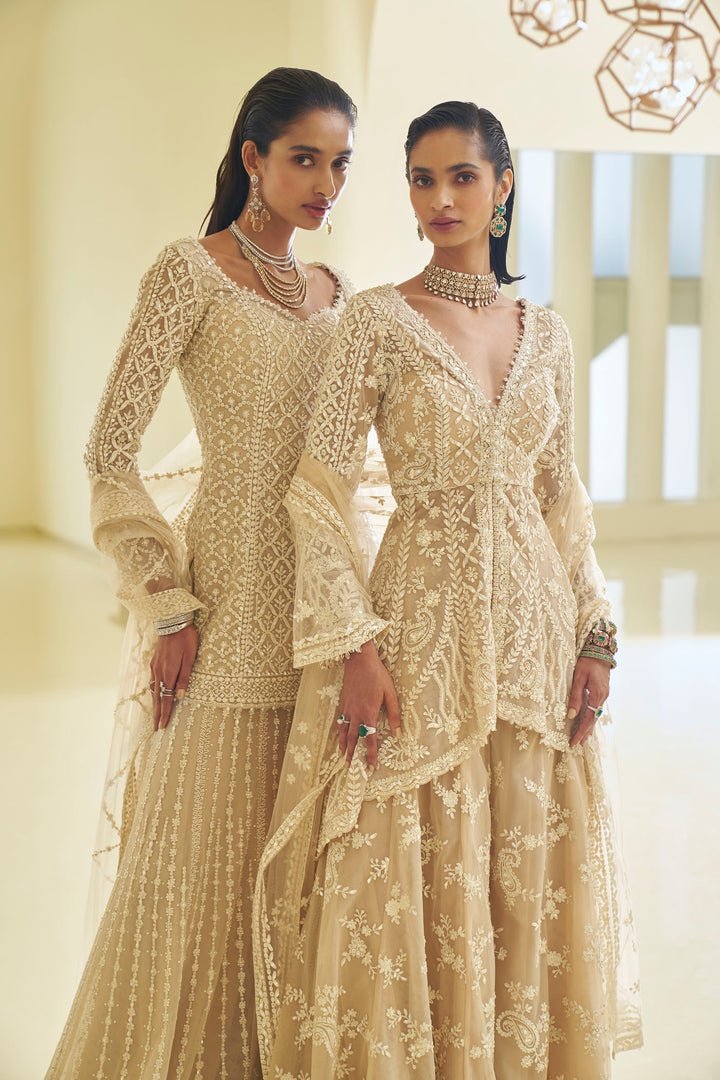 Nude Dori Sharara Set