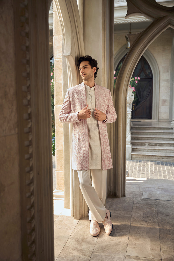 Dusty Rose Open Jacket Set