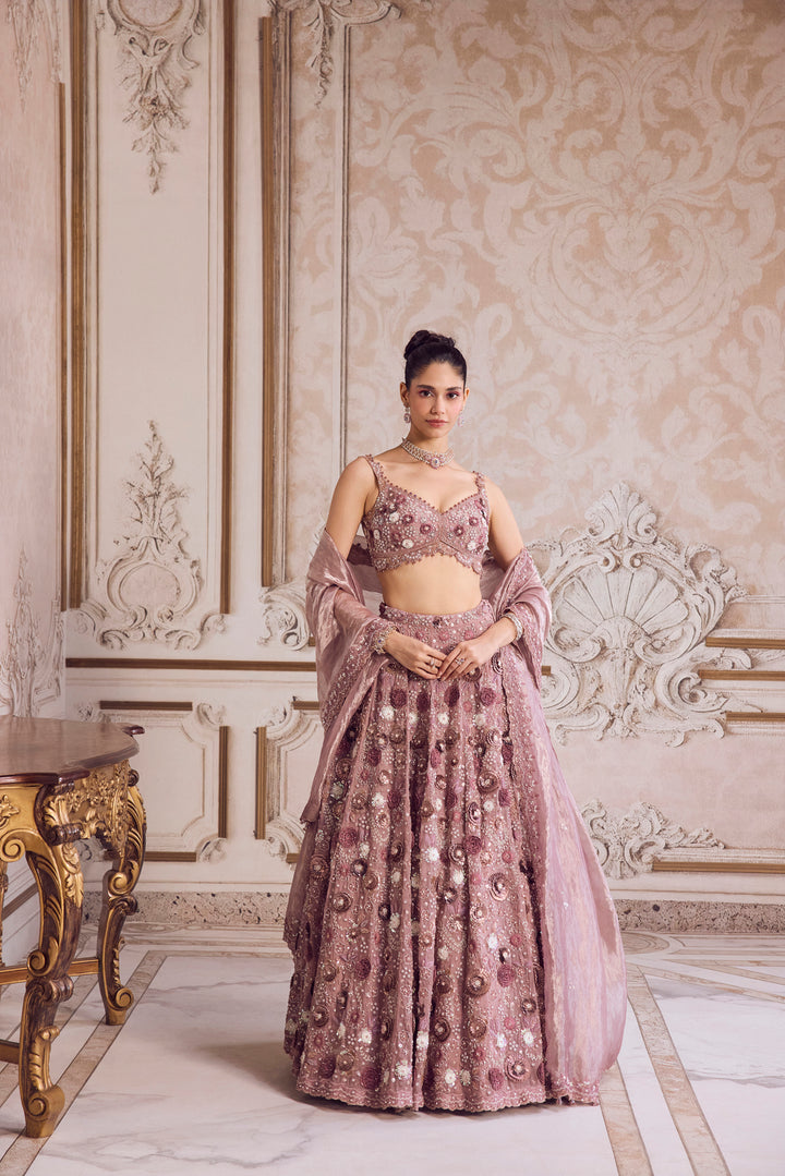 Champagne Rose Lehenga With Blouse