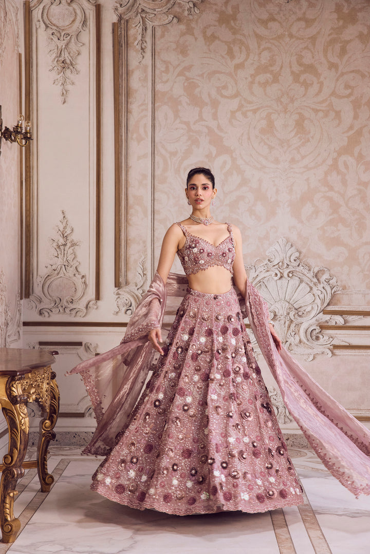 Champagne Rose Lehenga With Blouse