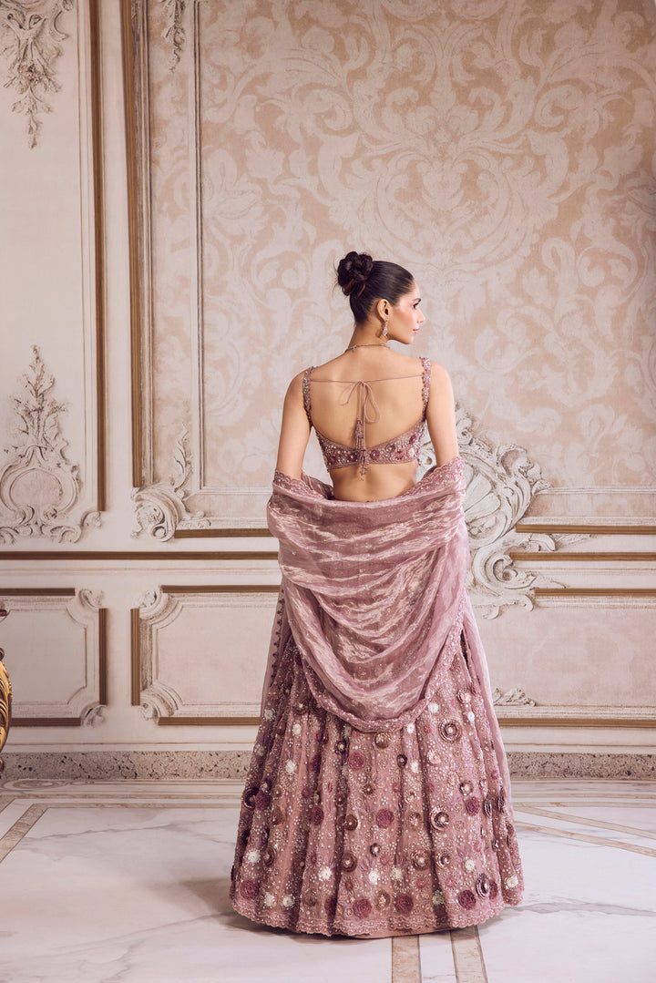 Champagne Rose Lehenga With Blouse