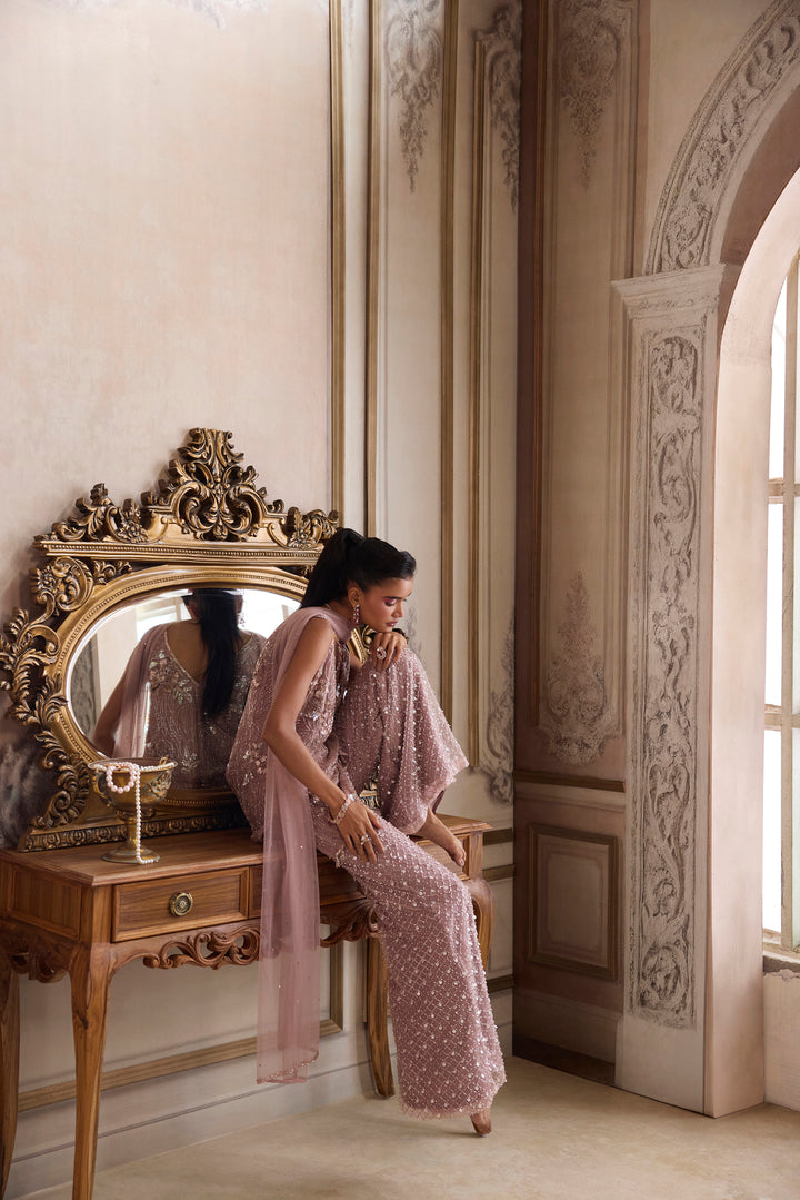 Champagne Rose Kurta And Pants Set