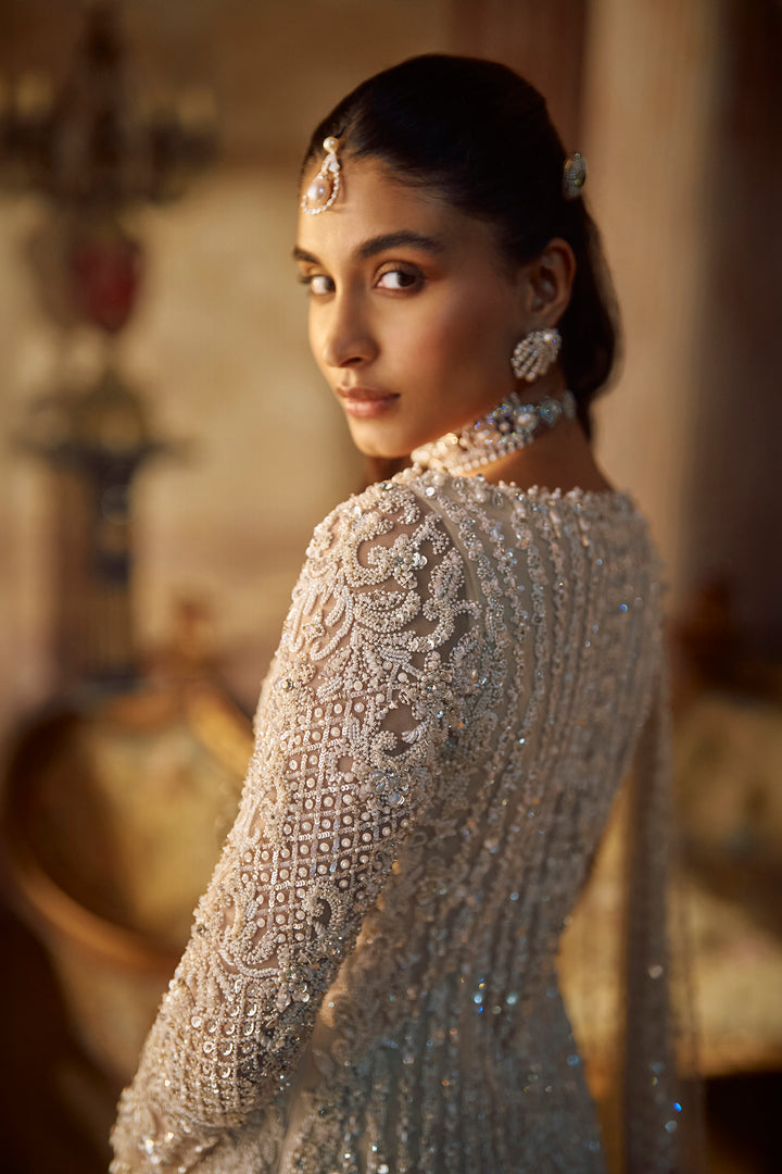 Vinatge Ivory Pearl Lehenga Set