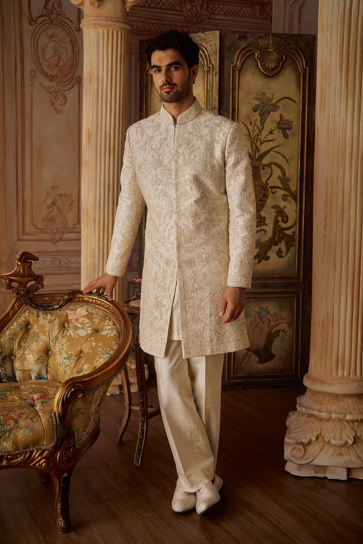 Ivory Sherwani Set