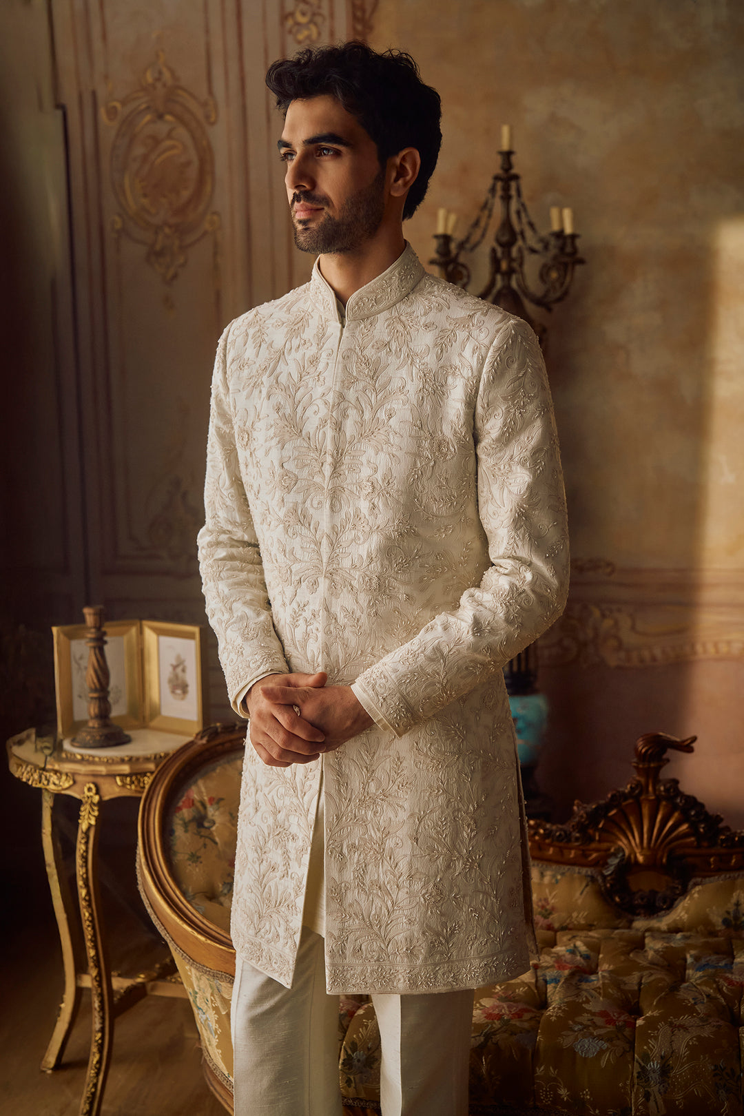 Ivory Sherwani Set