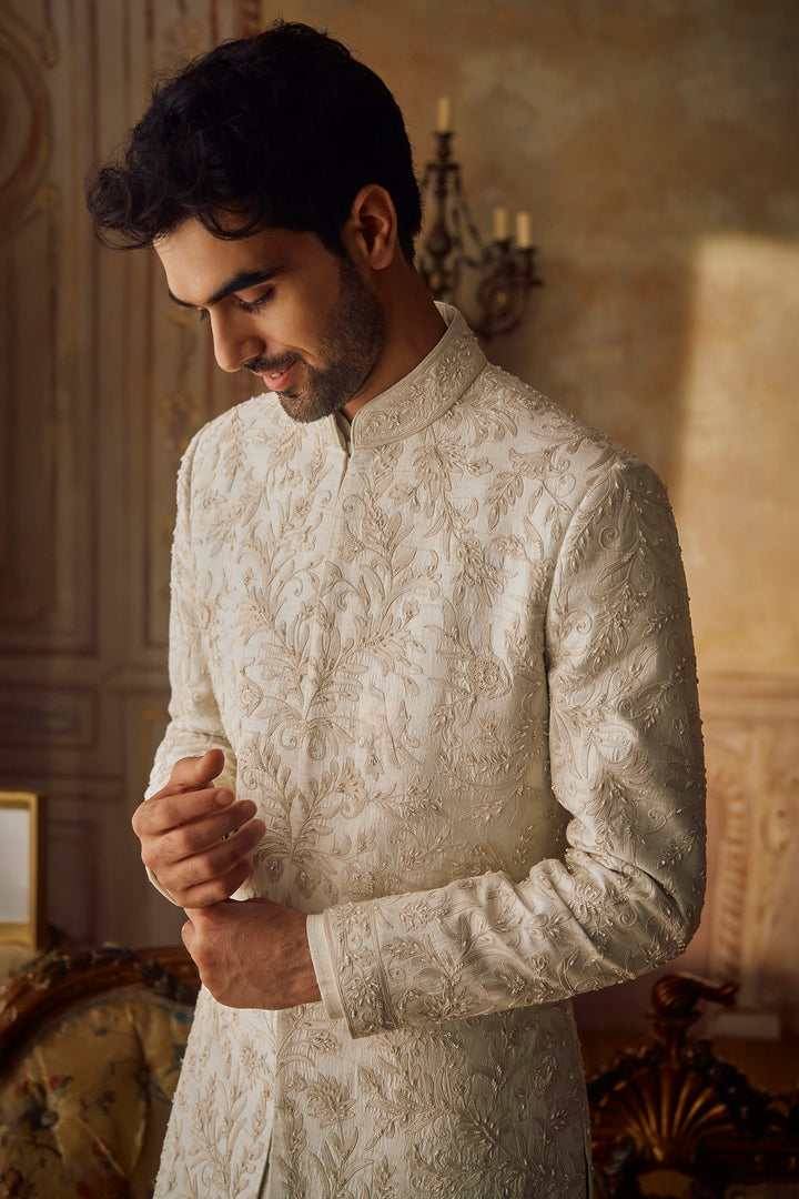 Ivory Sherwani Set