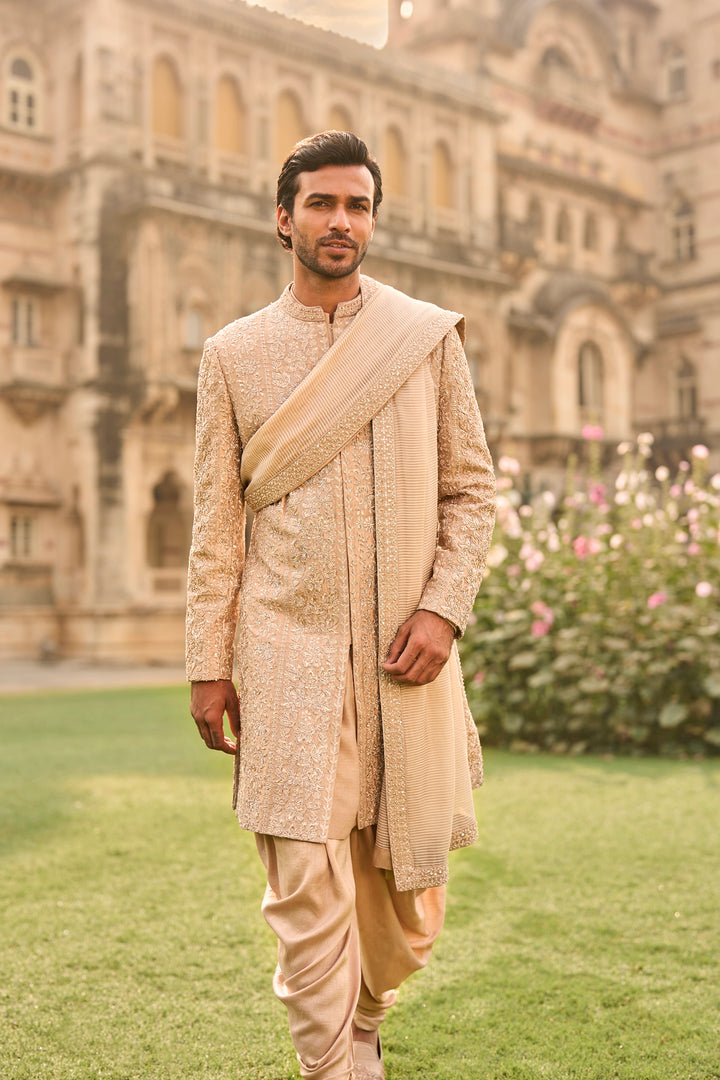 Rose Gold Sherwani Set