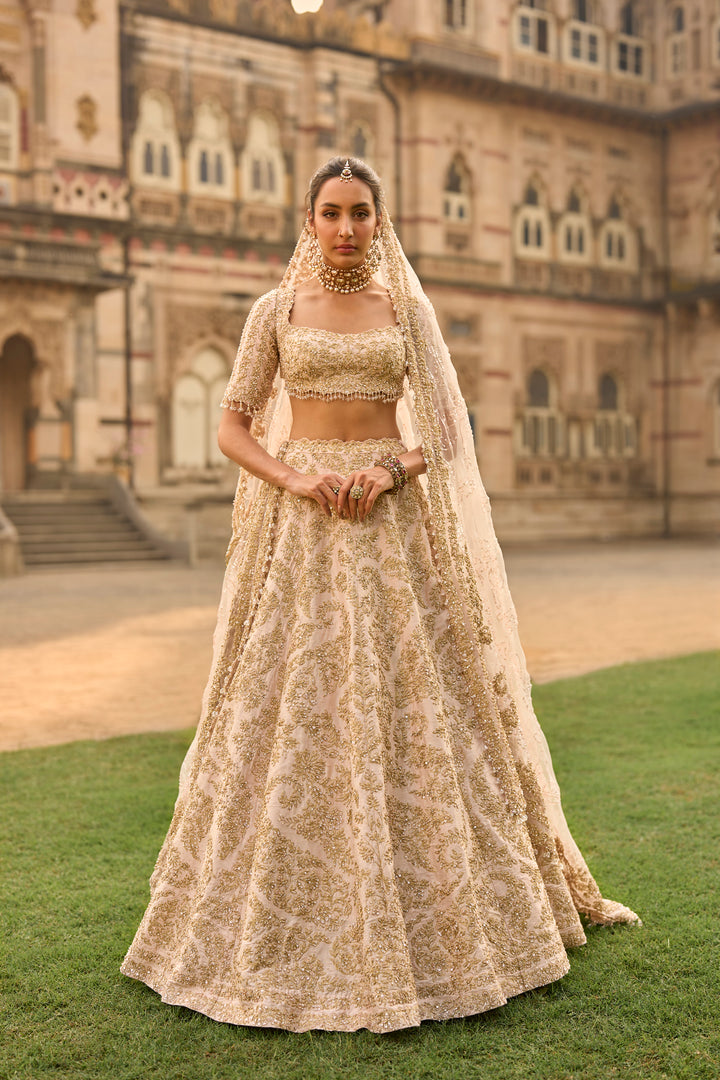 Powder Peach Lehenga Set