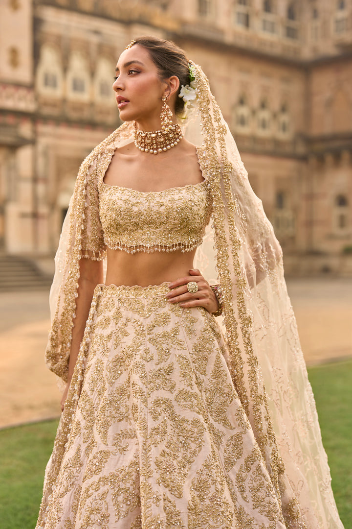 Powder Peach Lehenga Set