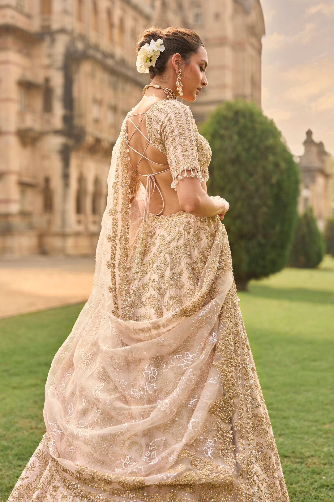 Powder Peach Lehenga Set