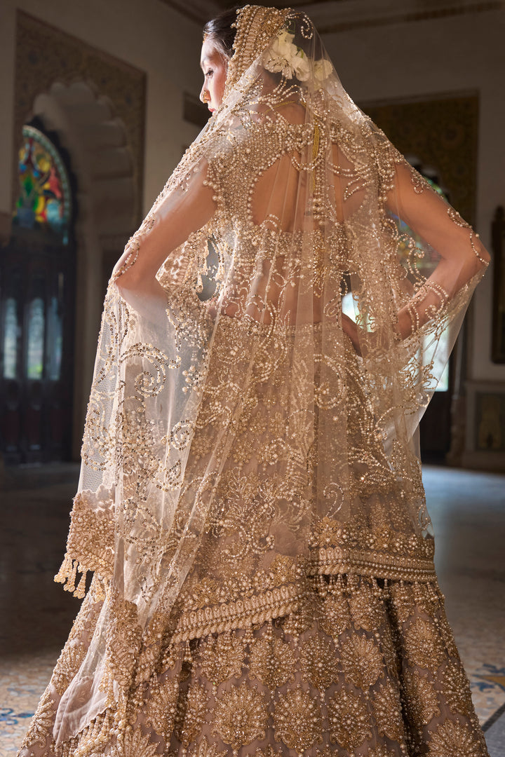 Champagne Pearl Lehenga Set