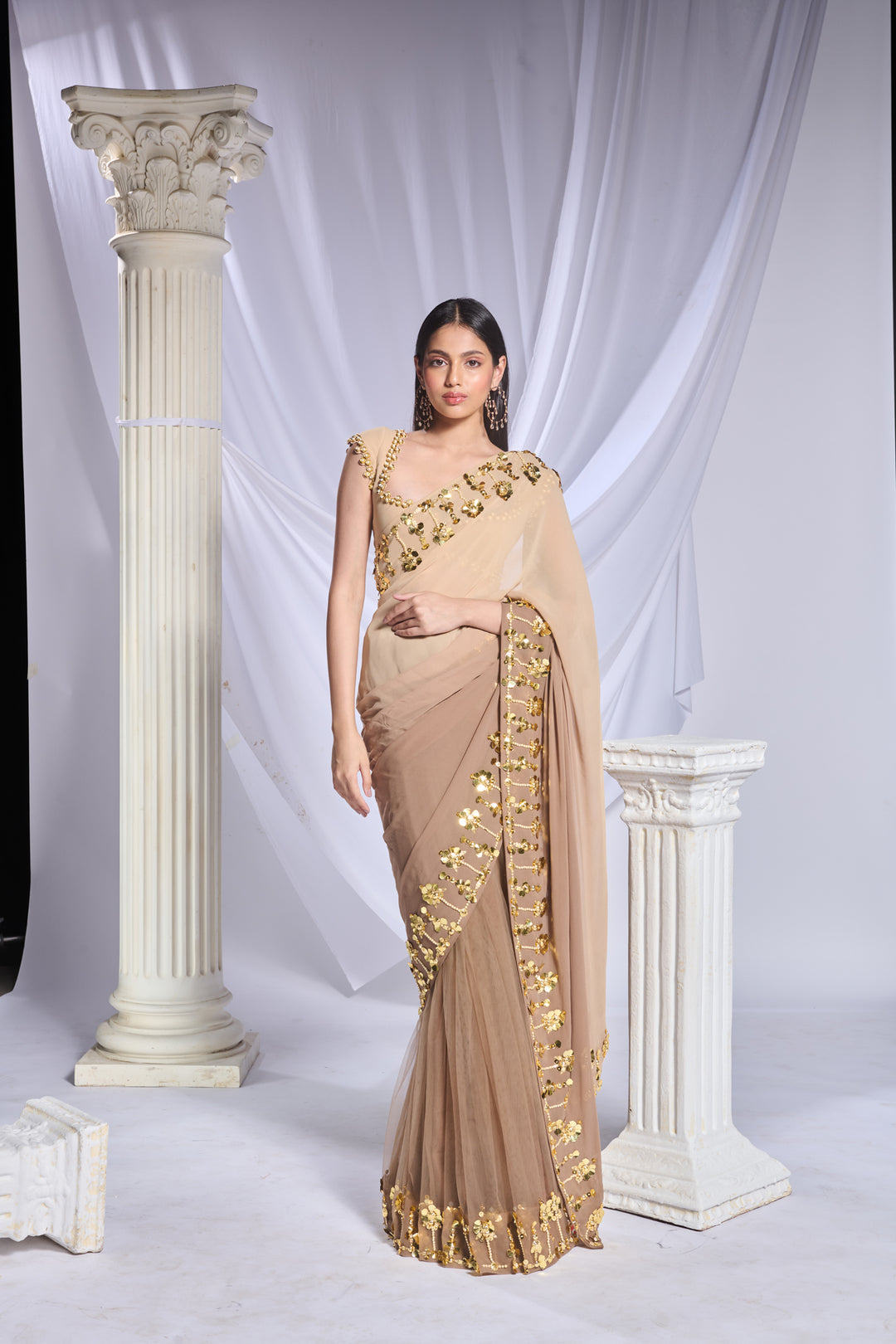 Taupe It Up Saree Set