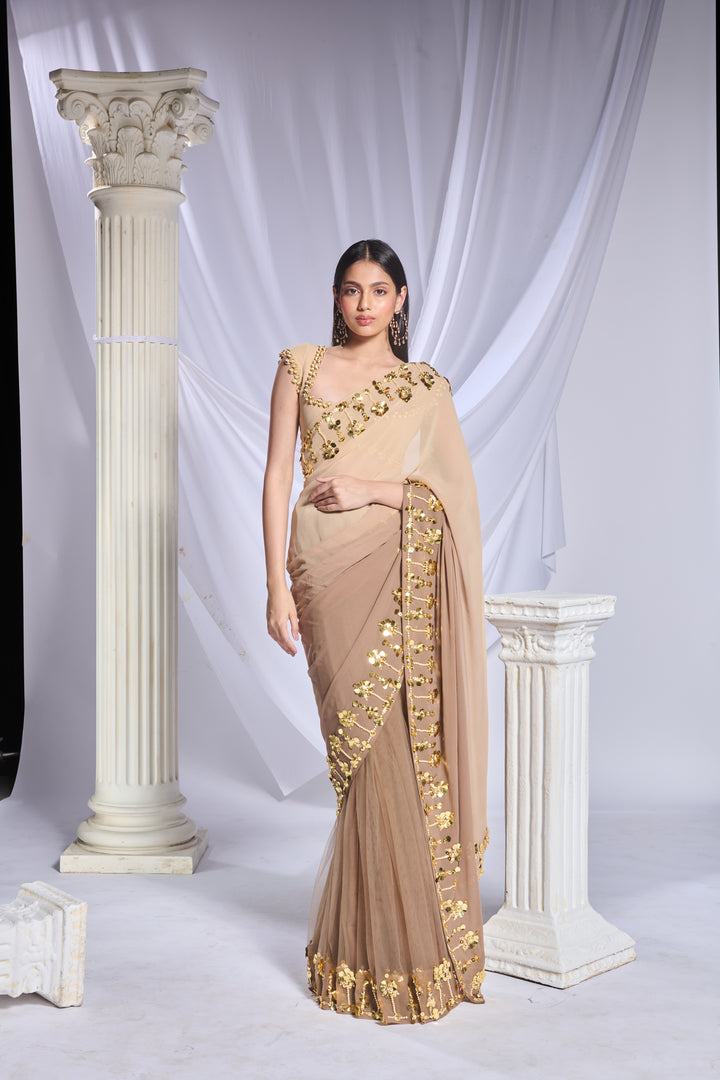 Taupe It Up Saree Set