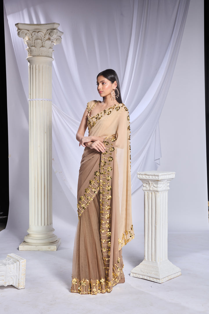 Taupe It Up Saree Set