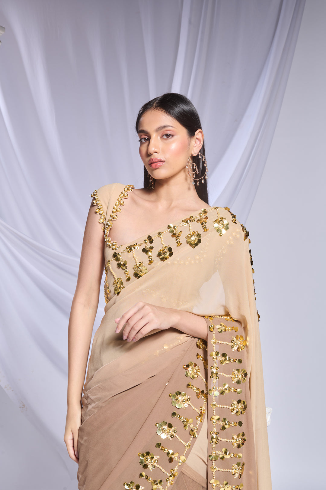 Taupe It Up Saree Set