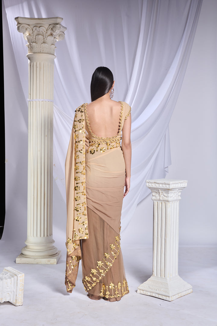 Taupe It Up Saree Set