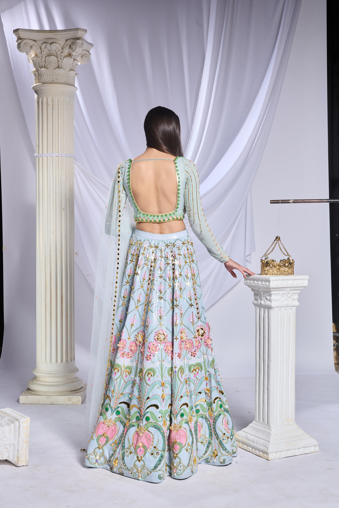 Mint Mystique Lehenga Set